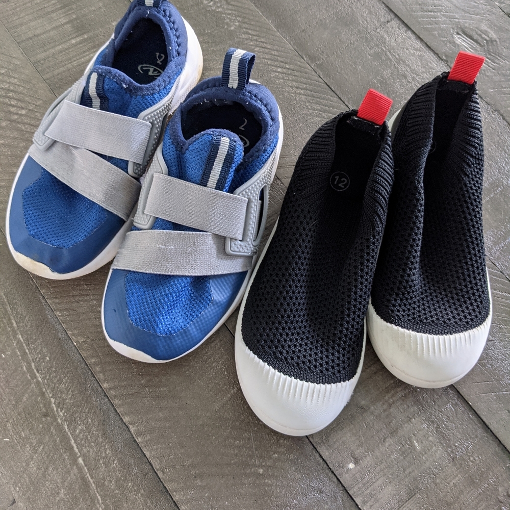 2 Pairs of boys size 12 shoes